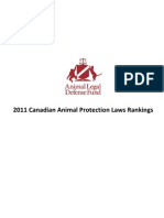 2011 Canadian Animal Protection Laws Rankings