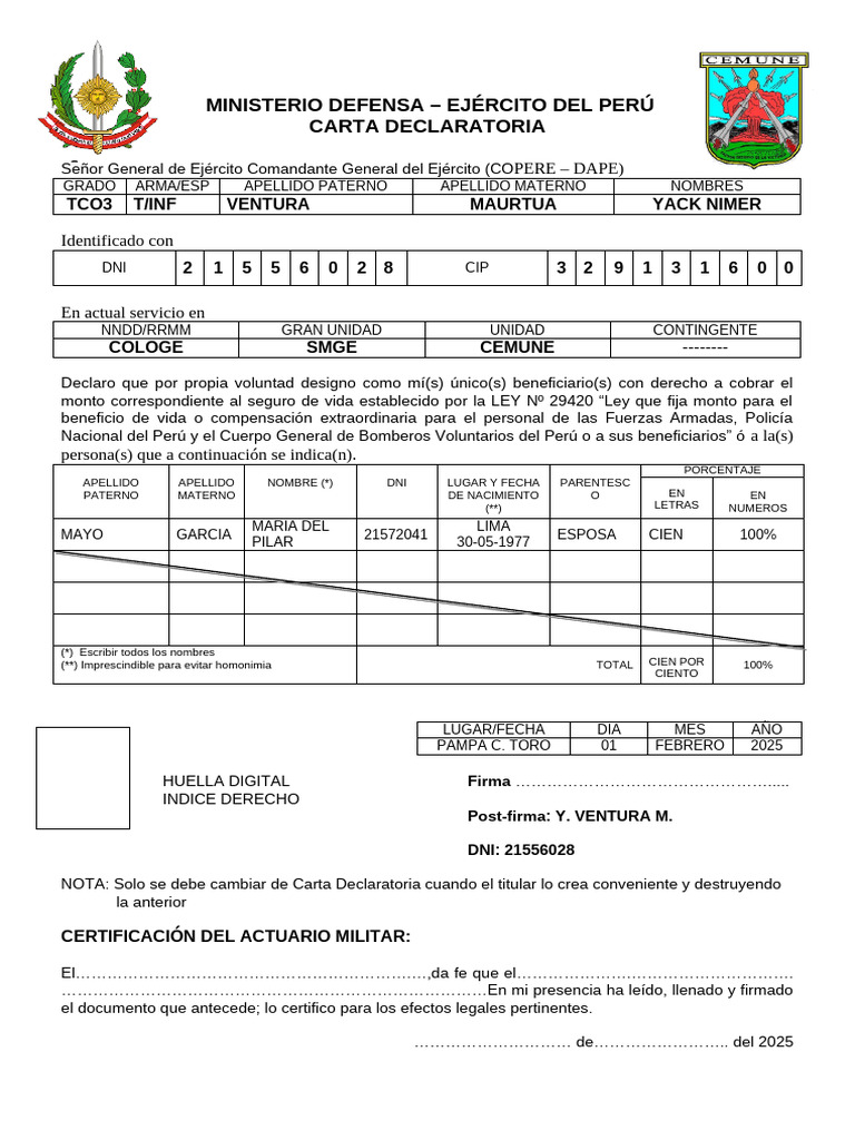 Carta Declaratoria Cemune 2024 | PDF