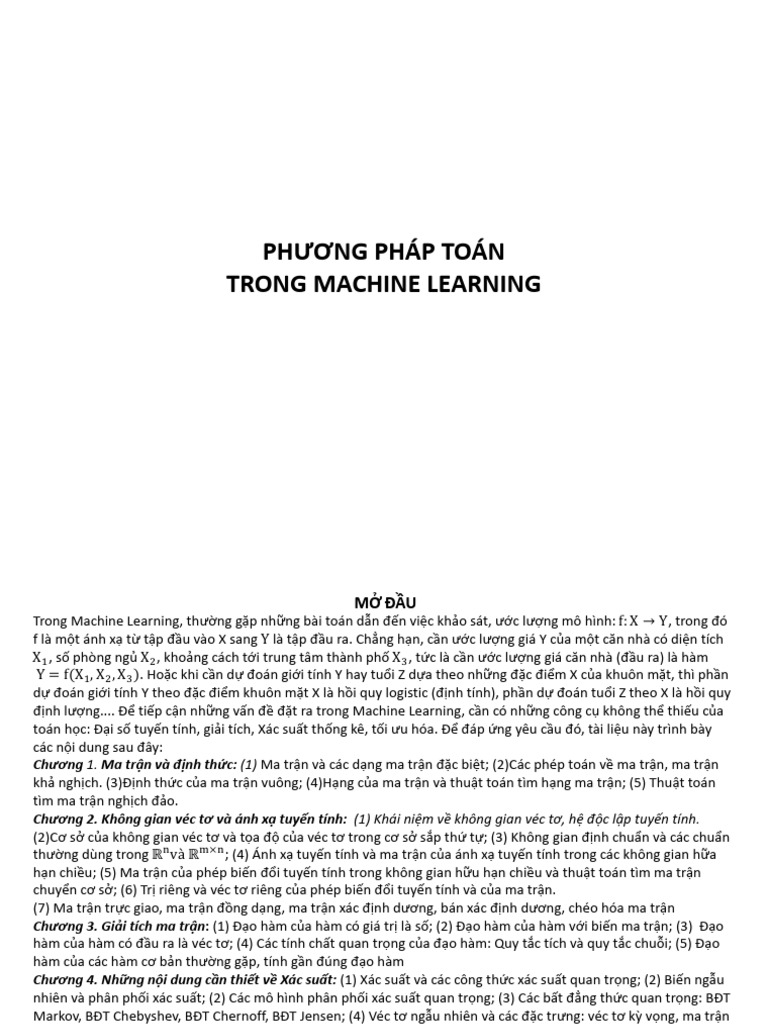 Math For ML Chapter1,2 | PDF