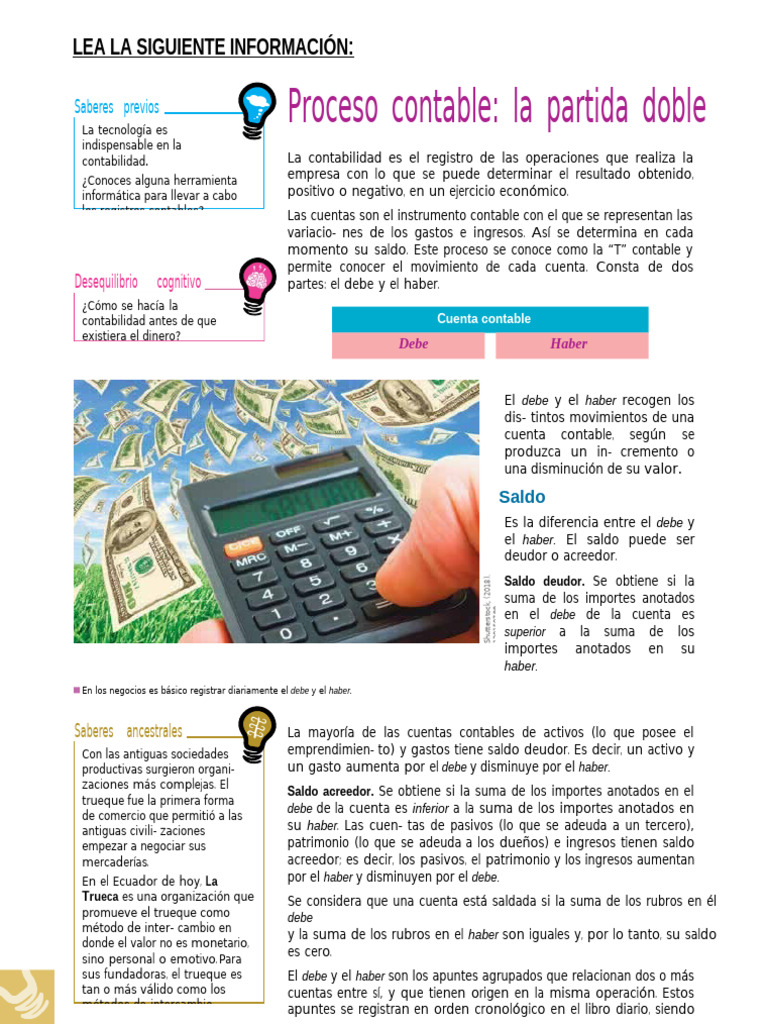 Diferencia entre Debe y Haber en Contabilidad | PDF | Contabilidad | Dinero