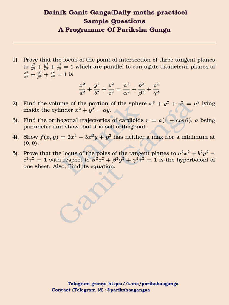 Daily Maths Practice Questions | PDF