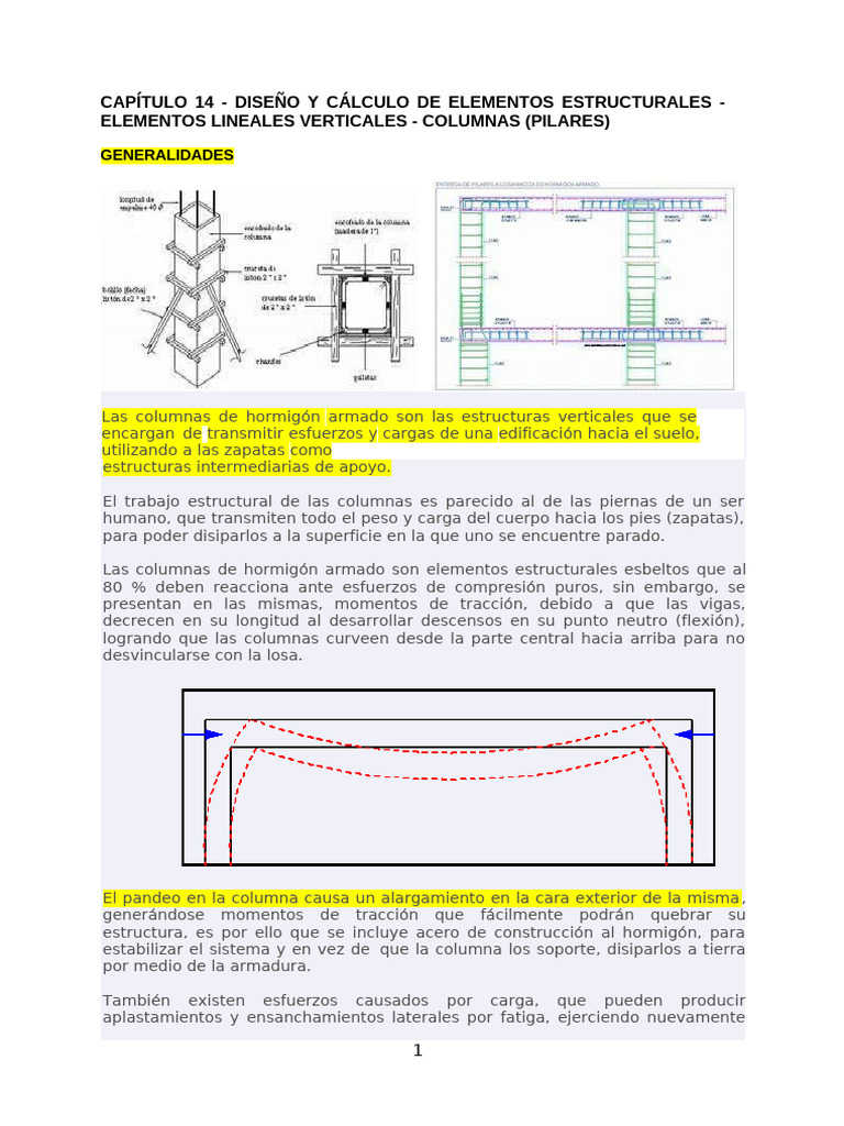 CLASES DE HORMIGON ARMADO - DISEÑO DE ELEMENTOS ESTRUCTURALES LINEALES ...