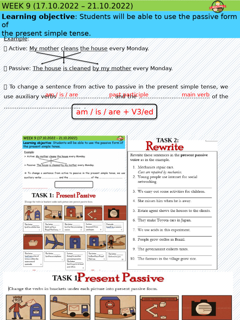 Mastering Passive Voice: Present & Past Tenses | PDF | Verb ...