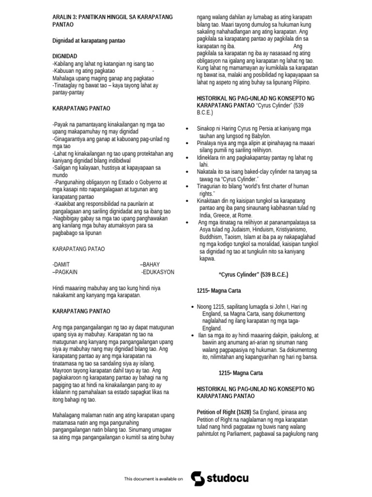 Aralin 3 Litr Simplified | PDF