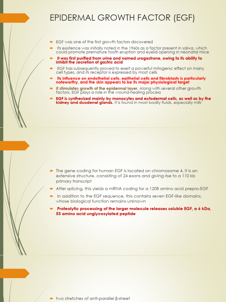 17. Epidermal Growth Factor and PGDF | PDF | Epidermal Growth Factor ...