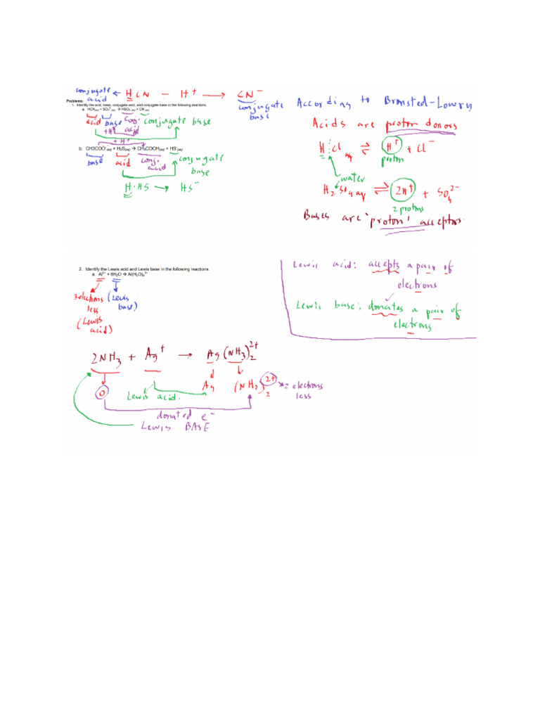 Acids and Bases Solved Questions | PDF
