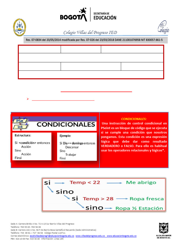 Estructuras Condicionales en PSeint | PDF | Ciencias de la Computación ...