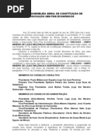 Ata Assembleia Fundacao Unilojas