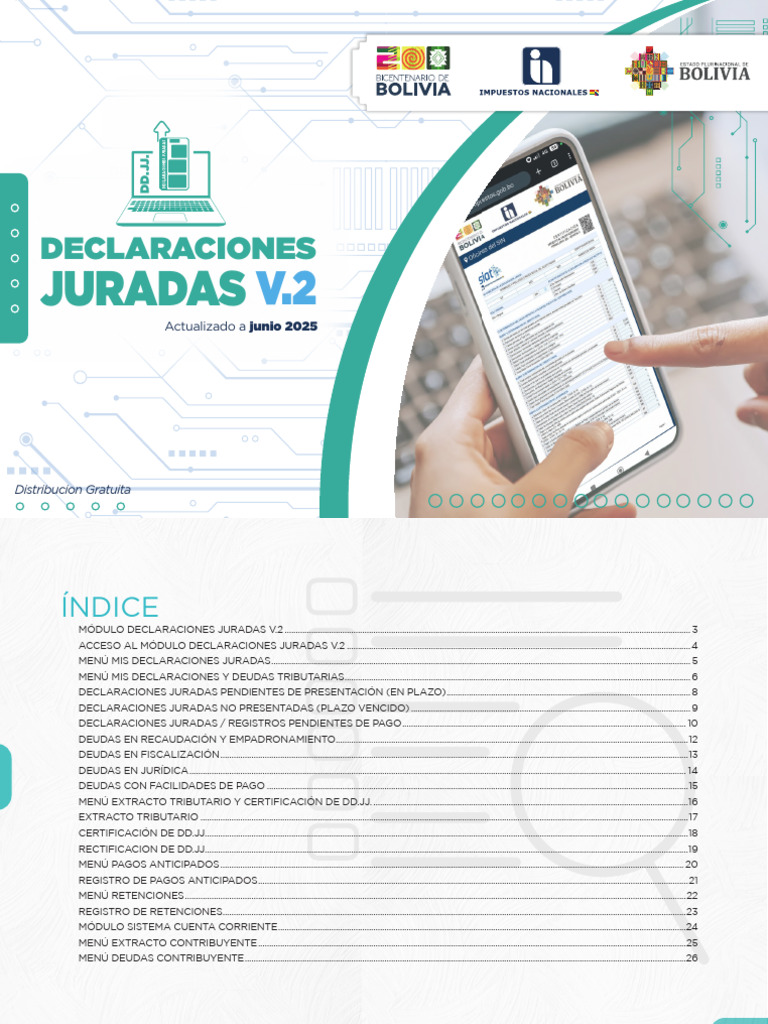 Módulo Declaraciones Juradas V.2: Guía Completa | PDF