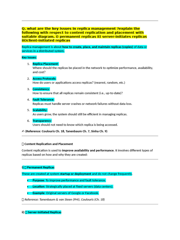 Client-Initiated Replicas in Management | PDF | Replication (Computing ...