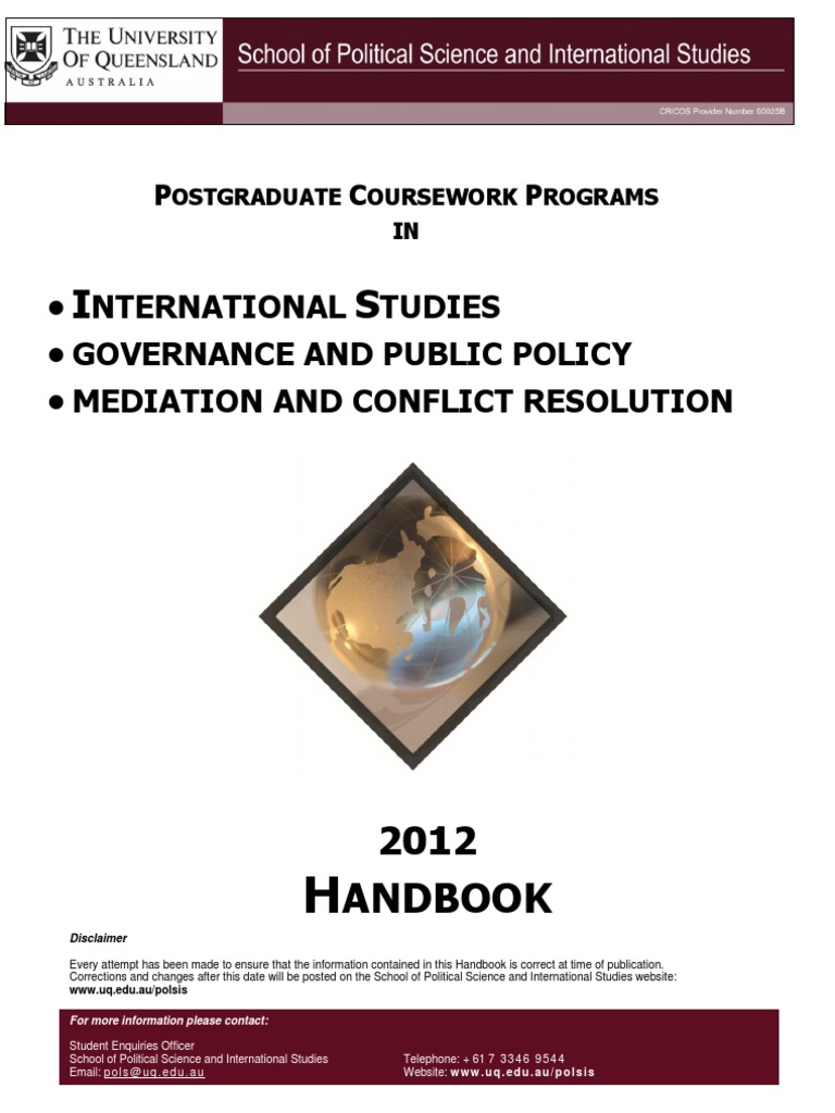 UQ Postgraduate Programs Handbook 2012 | PDF | Postgraduate Education ...