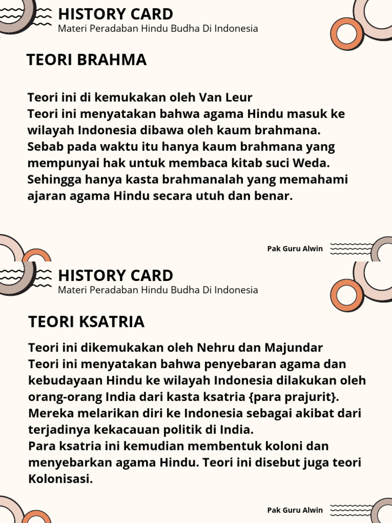 Teori Penyebaran Hindu-Buddha di Indonesia | PDF