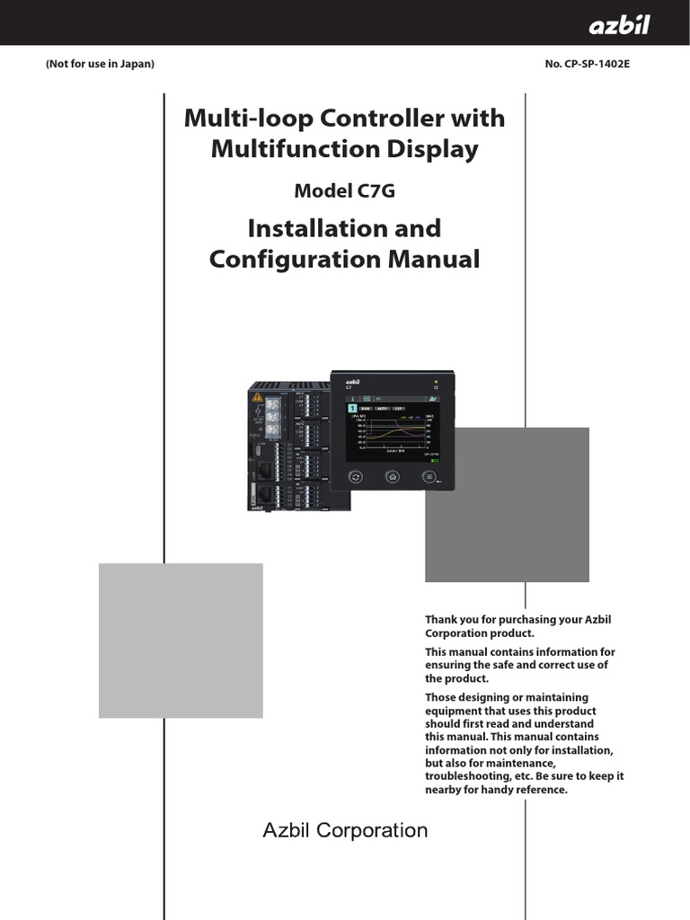 Multi-Loop Controller With Multifunction Display Installation and ...