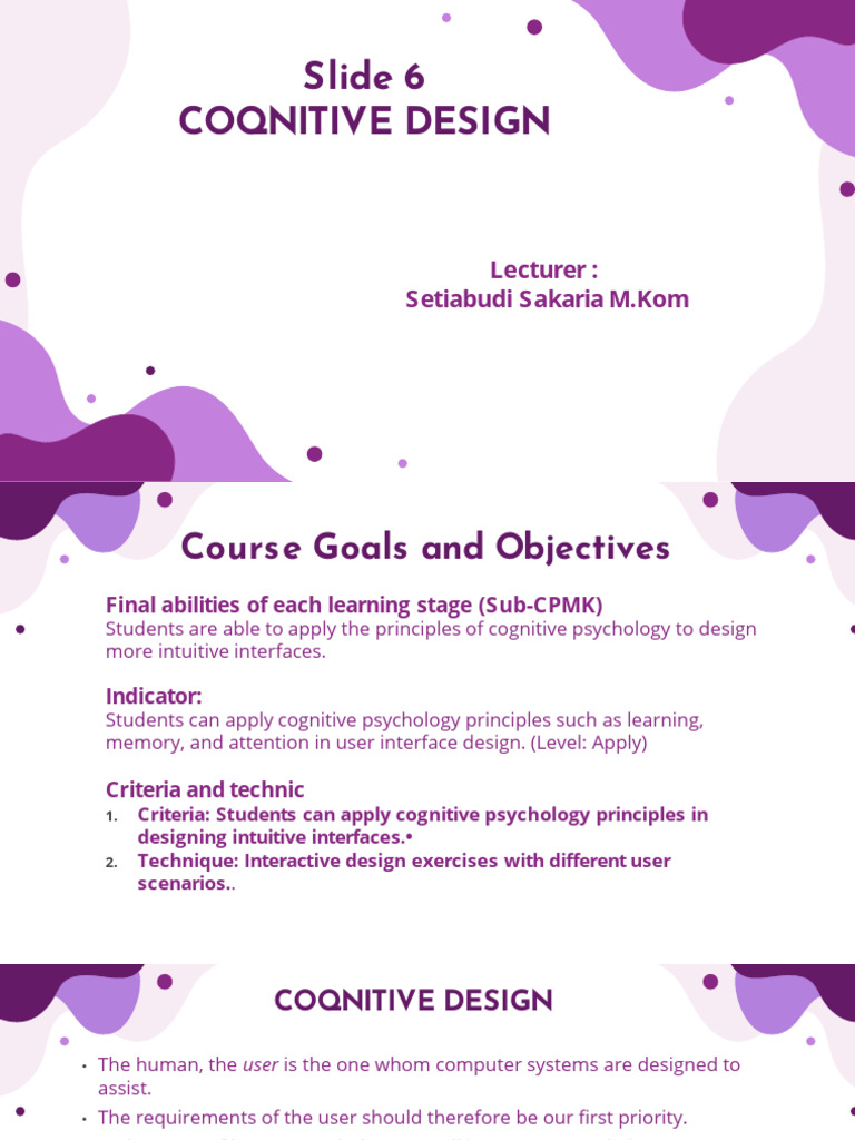 Cognitive Design Principles for UI | PDF | Color | Ear