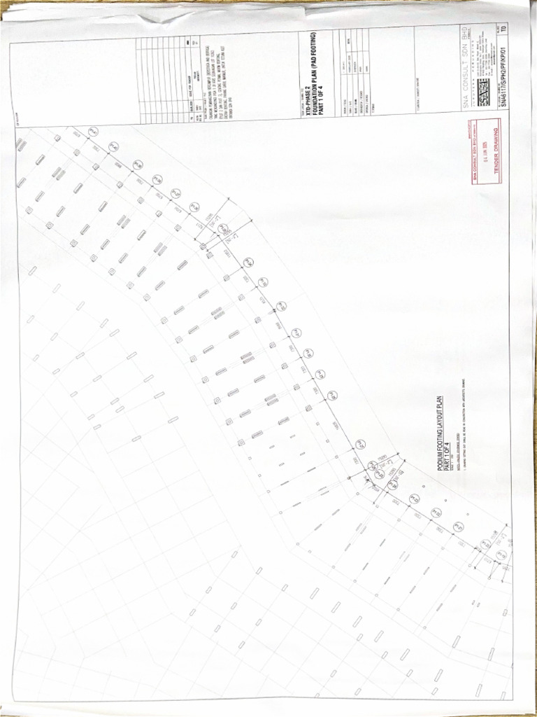 Podium Footing Layout Plan | PDF