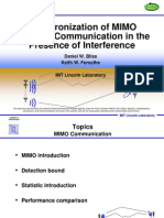 Synchronization of MIMO Wireless Communication in The Presence of Interference