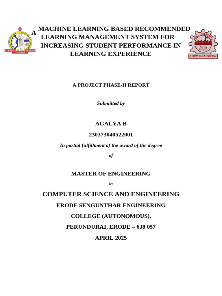 ML-Based LMS for Enhanced Student Performance | PDF | Educational ...