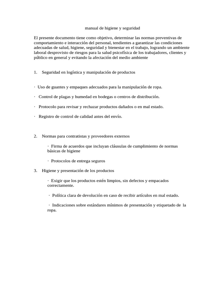 Normas de Higiene y Seguridad Laboral | PDF