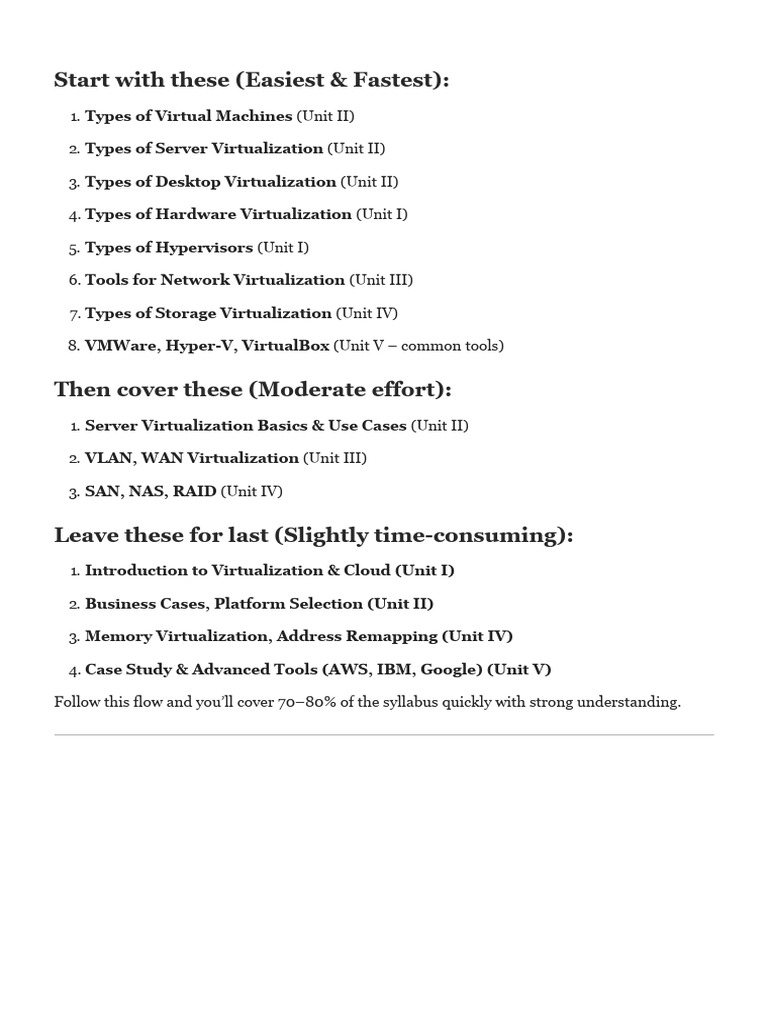 Virtualization Important Questions | PDF | Virtualization | Virtual Machine