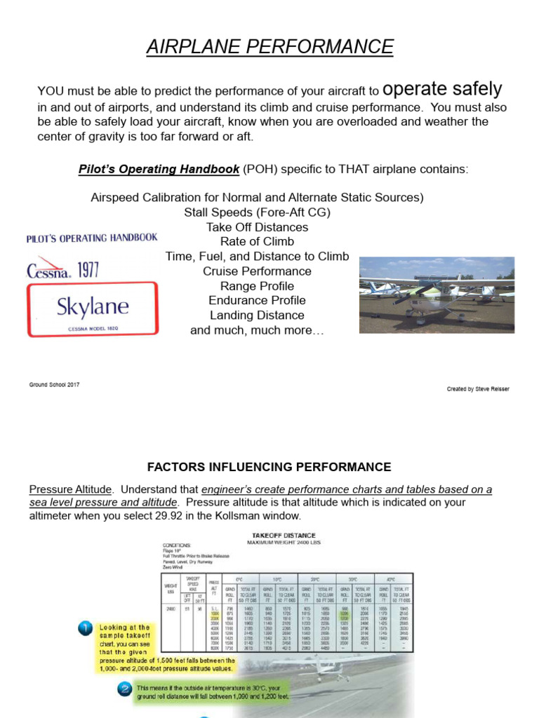 Aircraft Performance and Weight Balance Guide | PDF | Aircraft | Runway