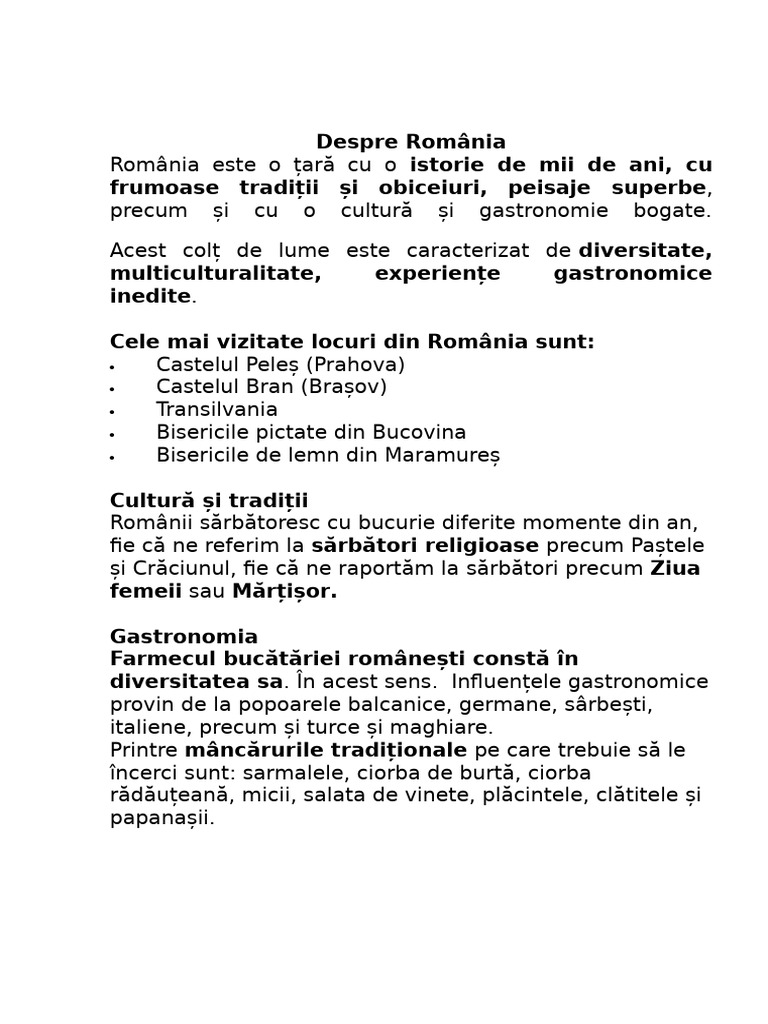 Despre România | PDF