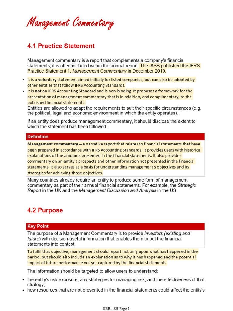 Understanding Management Commentary | PDF | International Financial ...