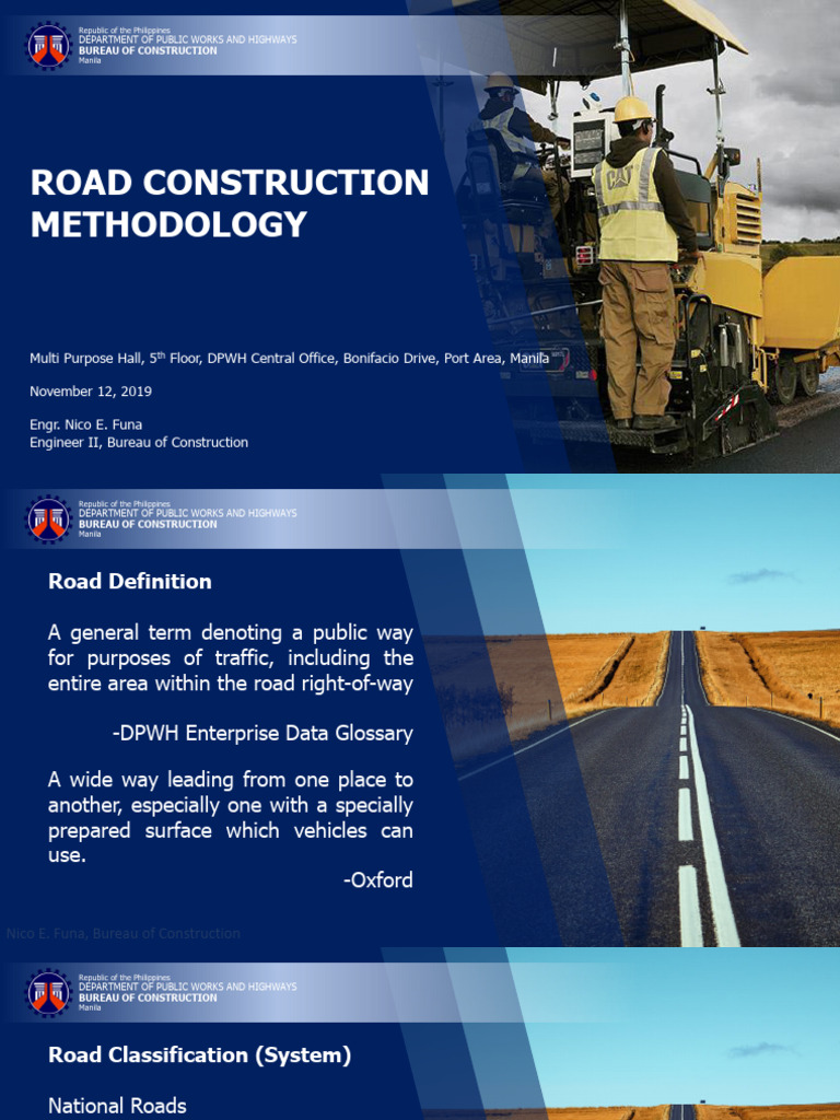 Road Construction Methodology 111219 | PDF | Road Surface | Concrete