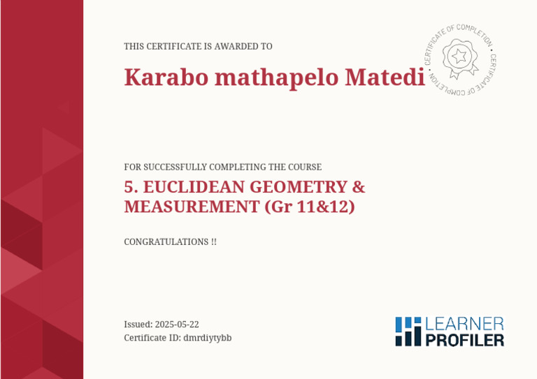 Karabo Mathapelo Matedi - 2025-05-22 | PDF