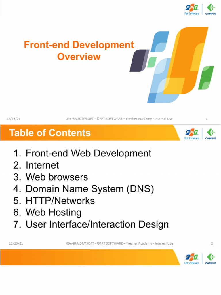 Front-end Development Essentials Guide | PDF | Client–Server Model ...