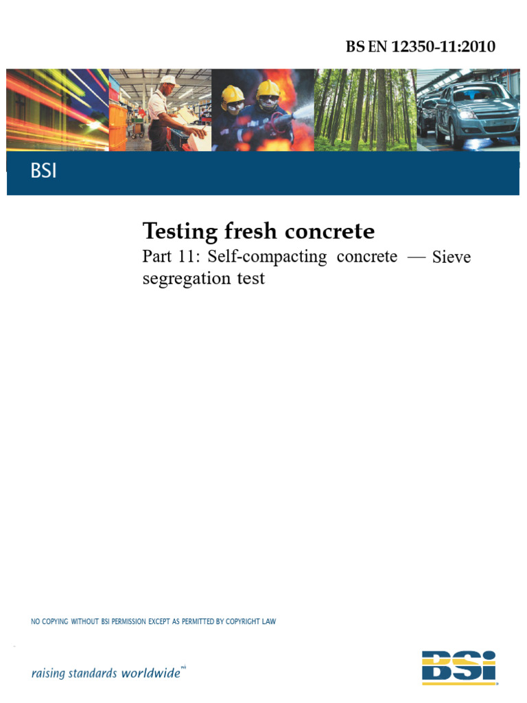 EN 12350-11: Segregation Test for SCC | PDF | Concrete | Accuracy And ...