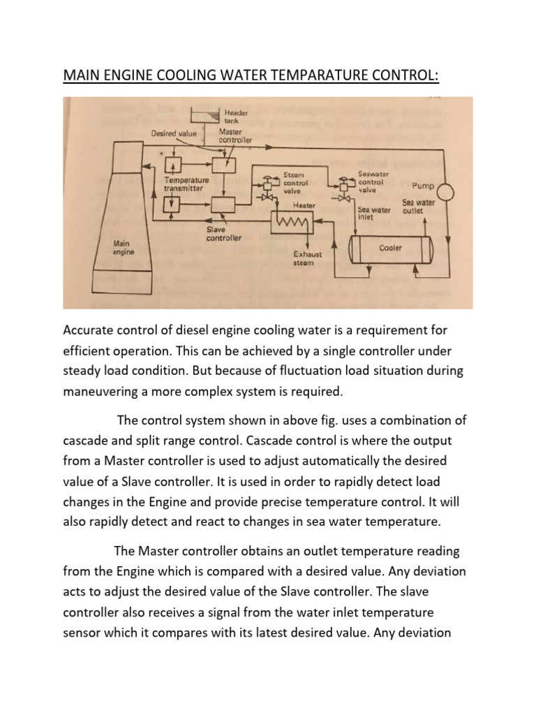Engine Cooling Water Control System | PDF