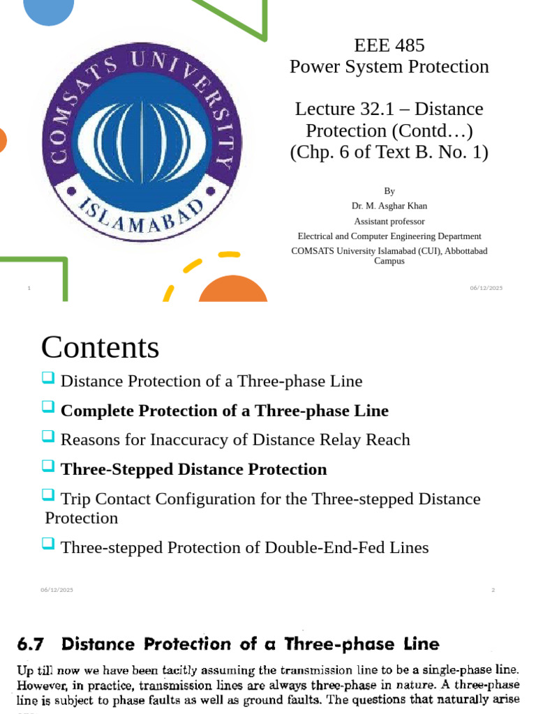 Distance Protection in Power Systems | PDF