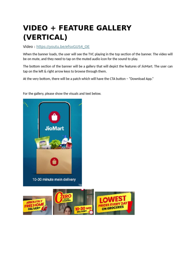 Jiomart - VIDEO + Feature Gallery | PDF