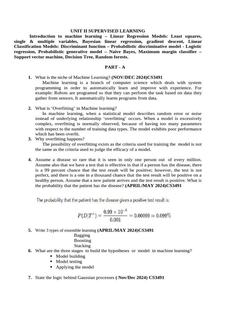 Supervised Learning in Machine Learning | PDF | Support Vector Machine ...