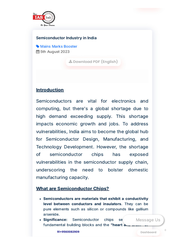 India's Semiconductor Industry Challenges | PDF | Semiconductors ...