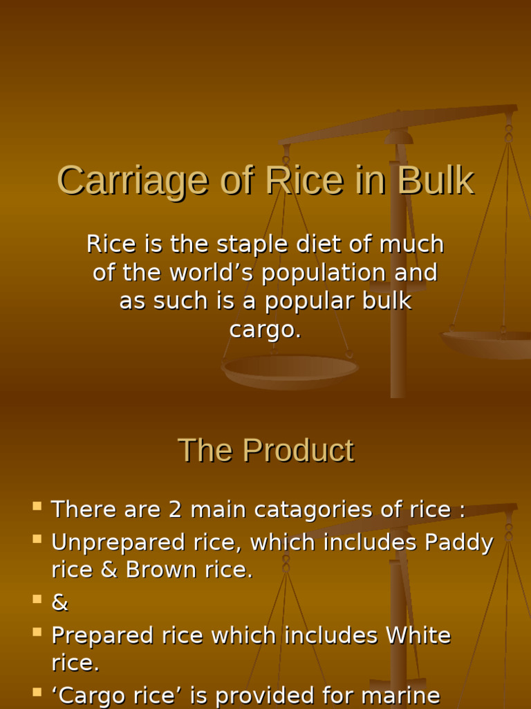 8.03 Carriage of Rice in Bulk | PDF | Rice | Ventilation (Architecture)
