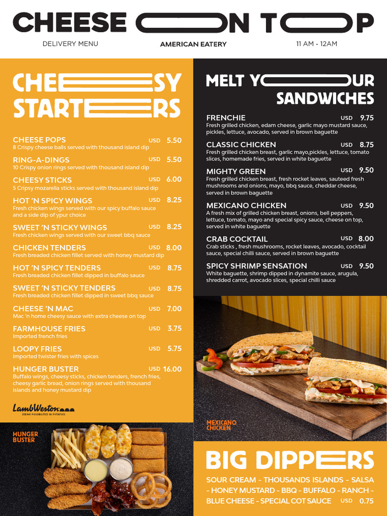 Diverse Delivery Menu for Chicken & Burgers | PDF | Hamburgers | Sauce