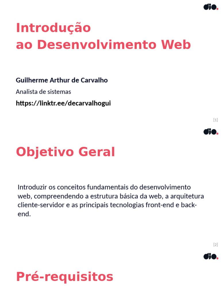 Introdução ao Desenvolvimento Web e APIs | PDF | Rede mundial de ...