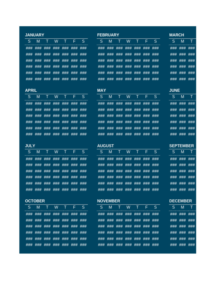 Annual Calendar Template Guide | PDF