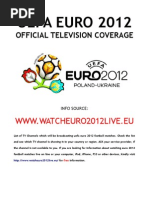 Download Uefa Euro 2012 Official Television Broadcaster List by euro2012live SN87506307 doc pdf