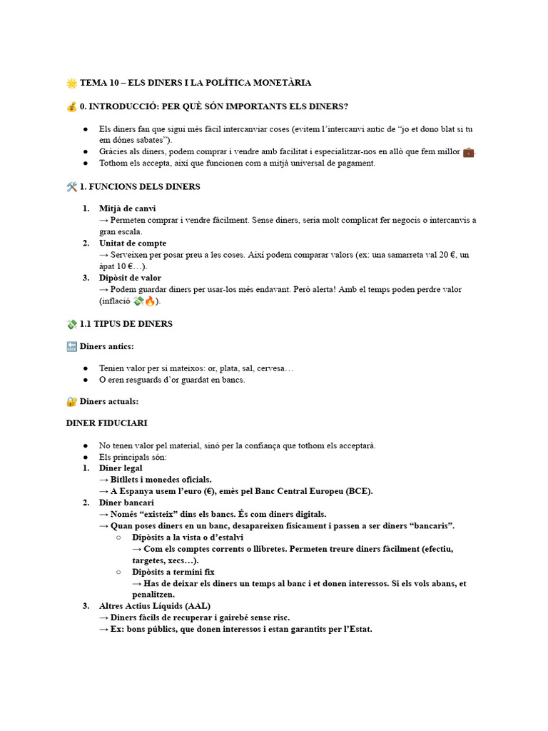 Economia Apunts TEMES 10+11 | PDF