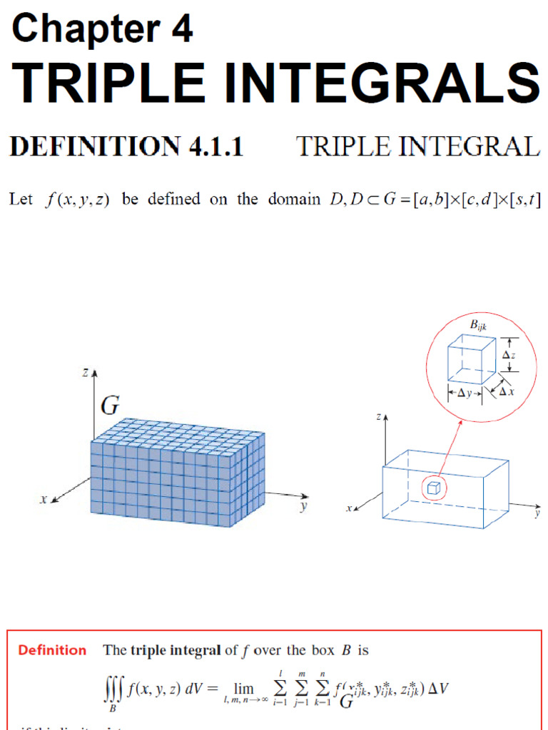 Existence Condition for Triple Integral | PDF