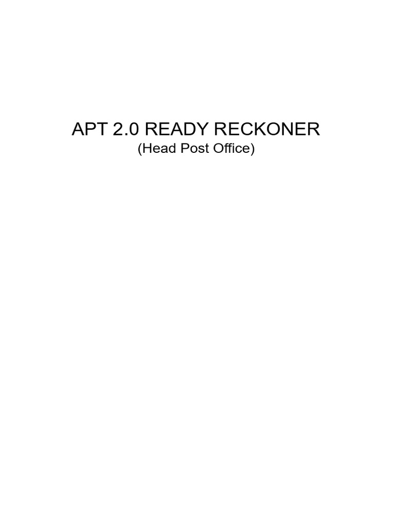 APT 2.0 Counter Operations Guide | PDF | Cheque