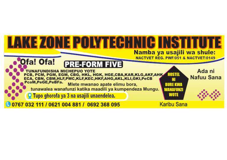 Lakezone Pre Form Five Edited | PDF