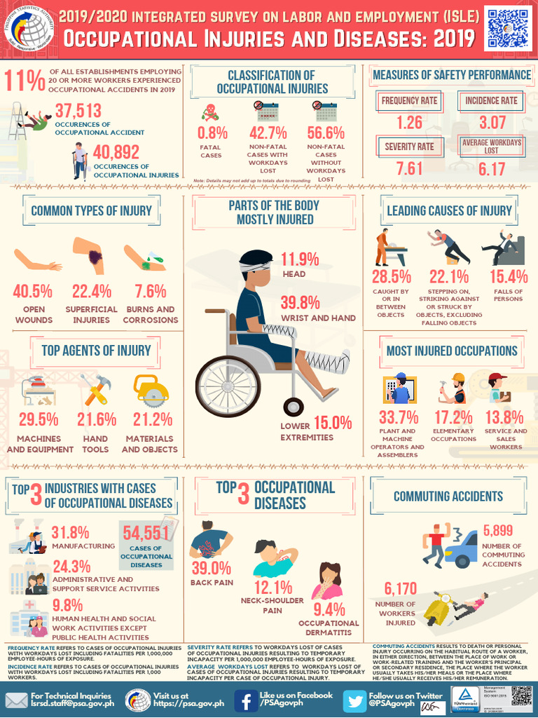 Occupational Injuries and Diseases 2019 | PDF | Occupational Safety And ...