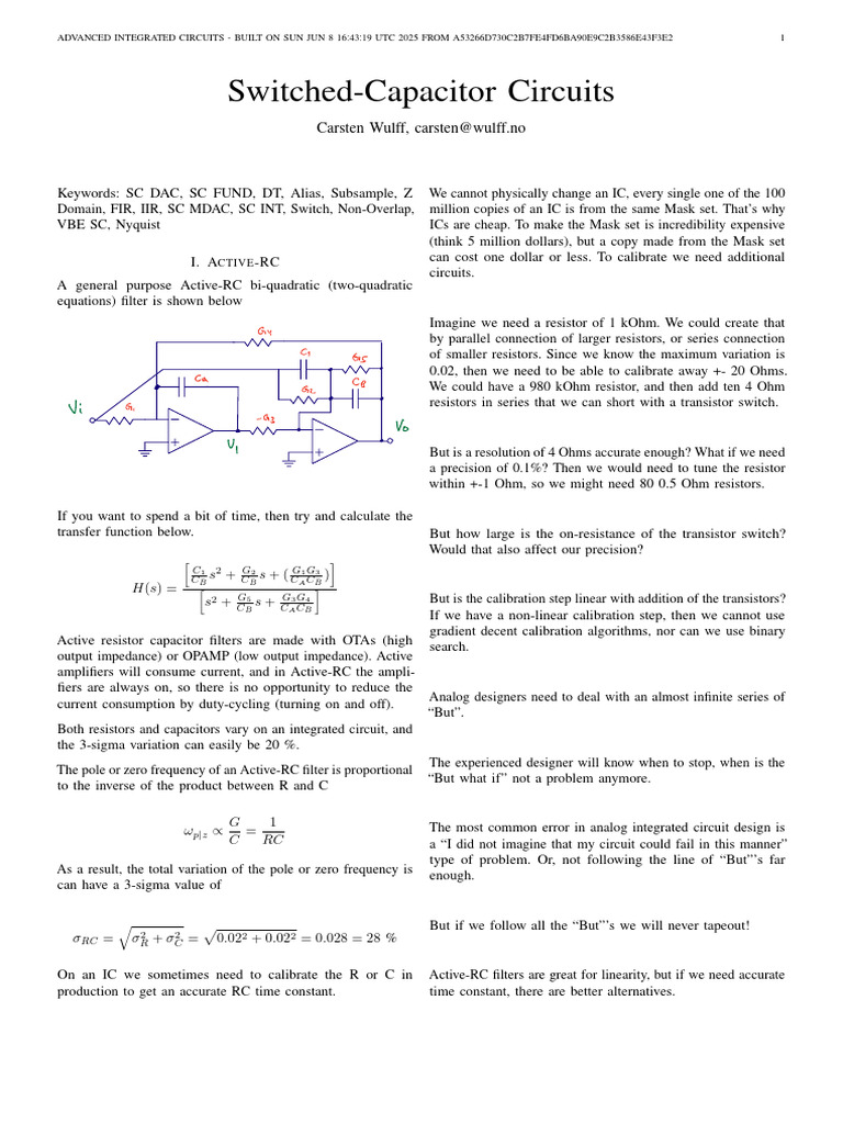 Advanced Integrated Circuits Overview | PDF | Electrical Engineering ...