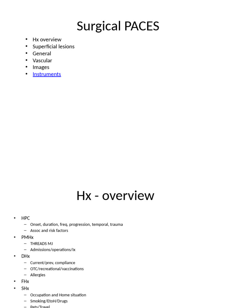 Comprehensive Surgical PACES Guide | PDF | Liver | Diarrhea