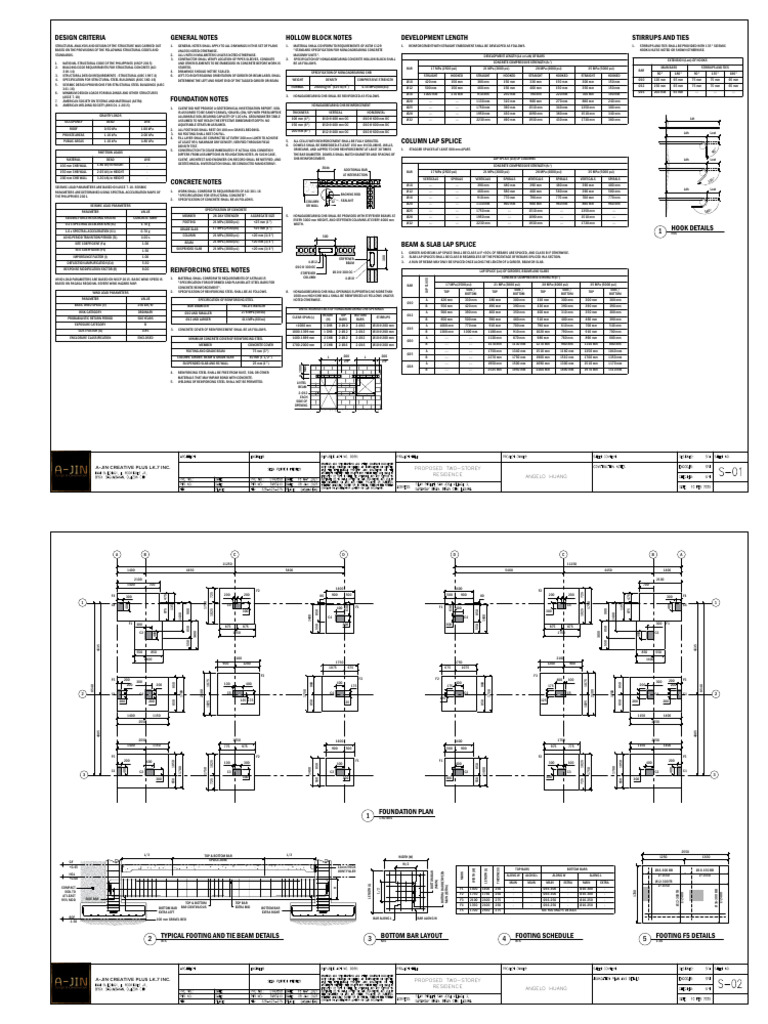 Structural Design for Two-Storey Residence | PDF | Concrete | Civil ...