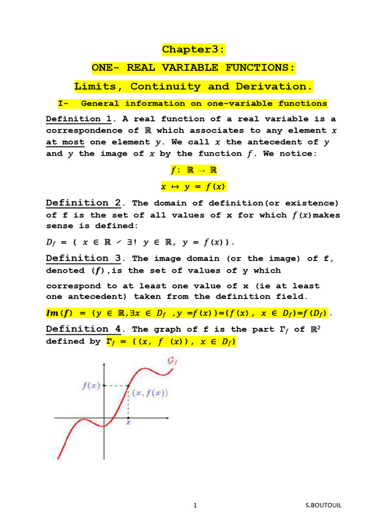 Real Variable Functions: Limits & Continuity | PDF | Exponential ...