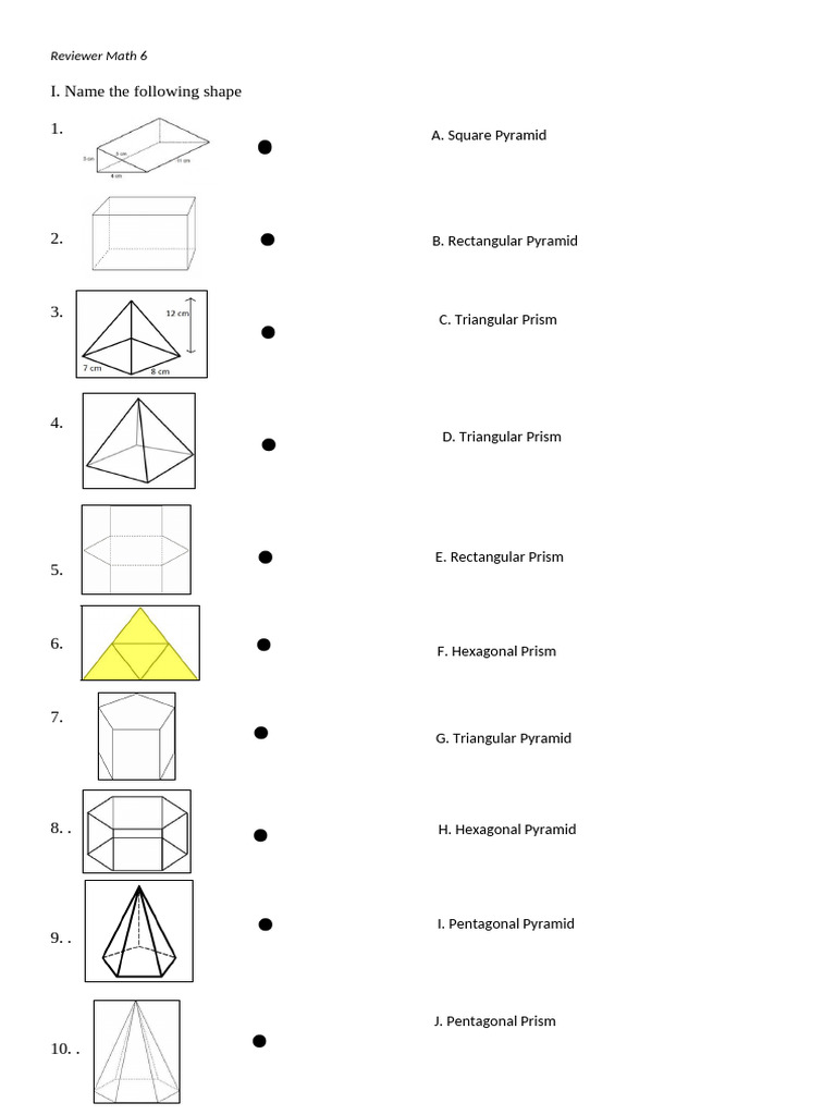 Math Review: Shapes and Areas | PDF | Area | Circle